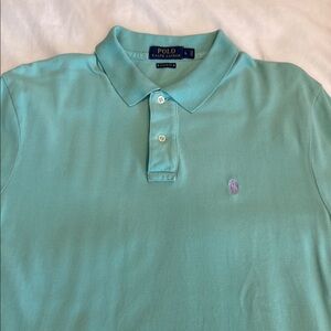 Polo by Ralph Lauren Men's Aqua Polo Shirt